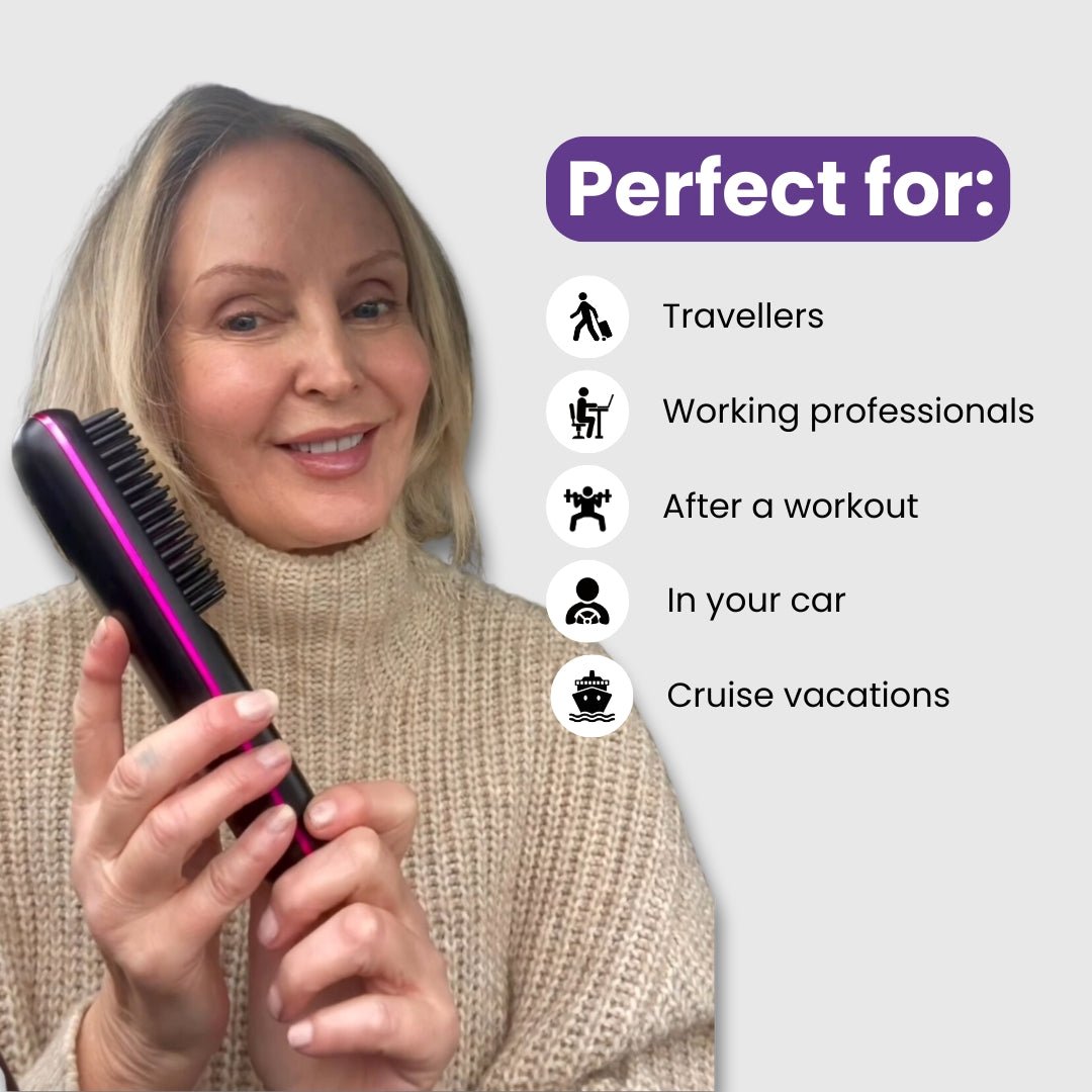 elegiar® Portable Straightener Brush - GoBrush PRO